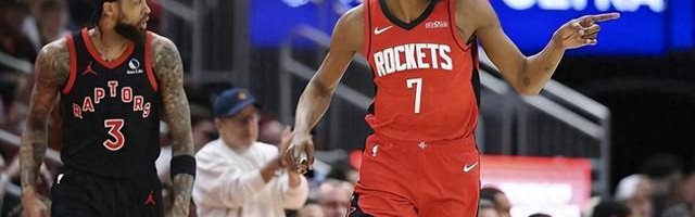 世界杯历史战绩-杜兰特29分天神下凡！火箭3人20+轻松“屠龙” 饼王撑起休城内线|凯文·杜兰特|猛龙|申京|三分球|阿尔佩伦-申京_新浪体育_新浪新闻